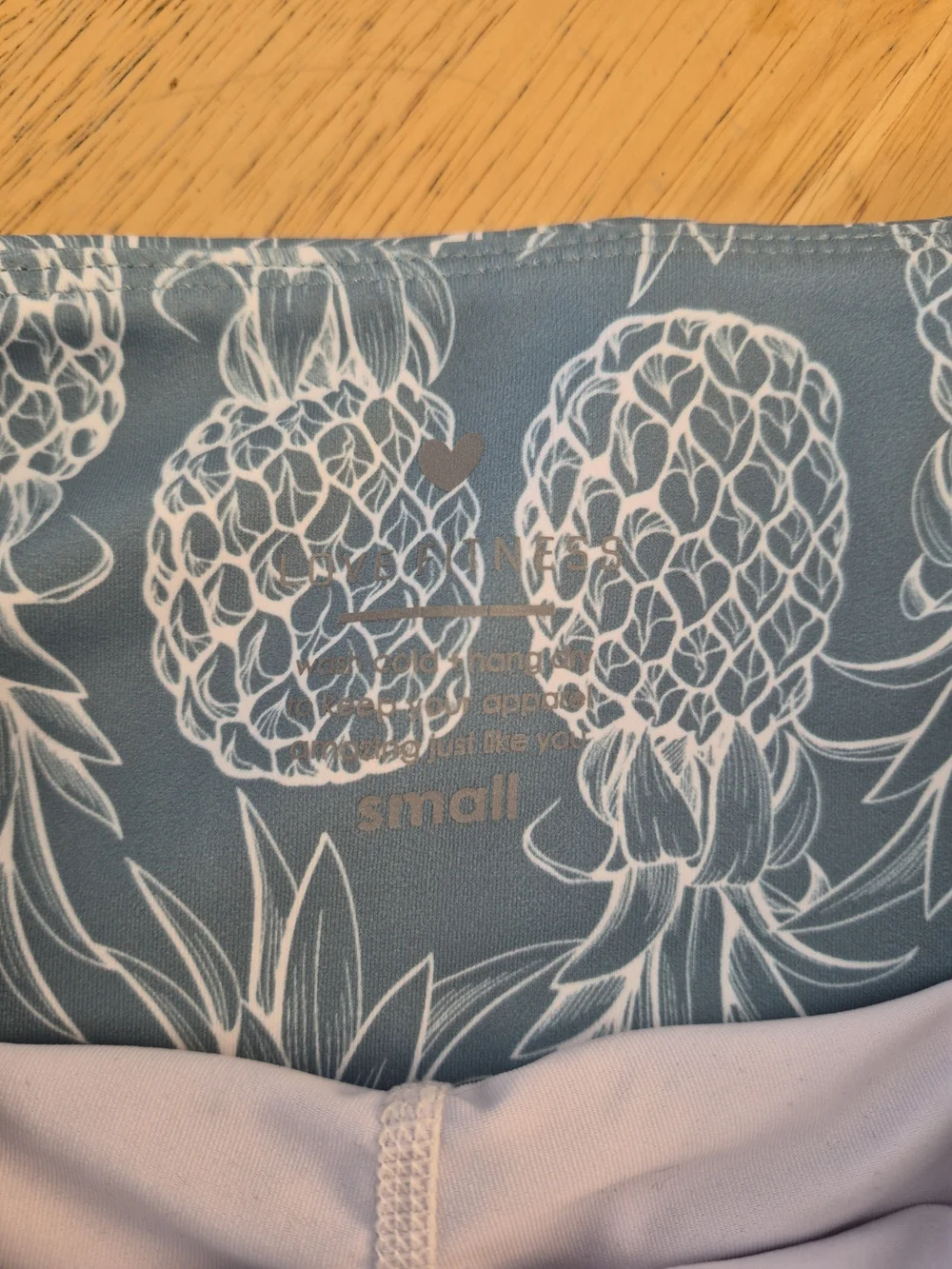 LOVE FITNESS Light Blue Pineapple Athletic Shorts - Women's - Picture 4 of 5